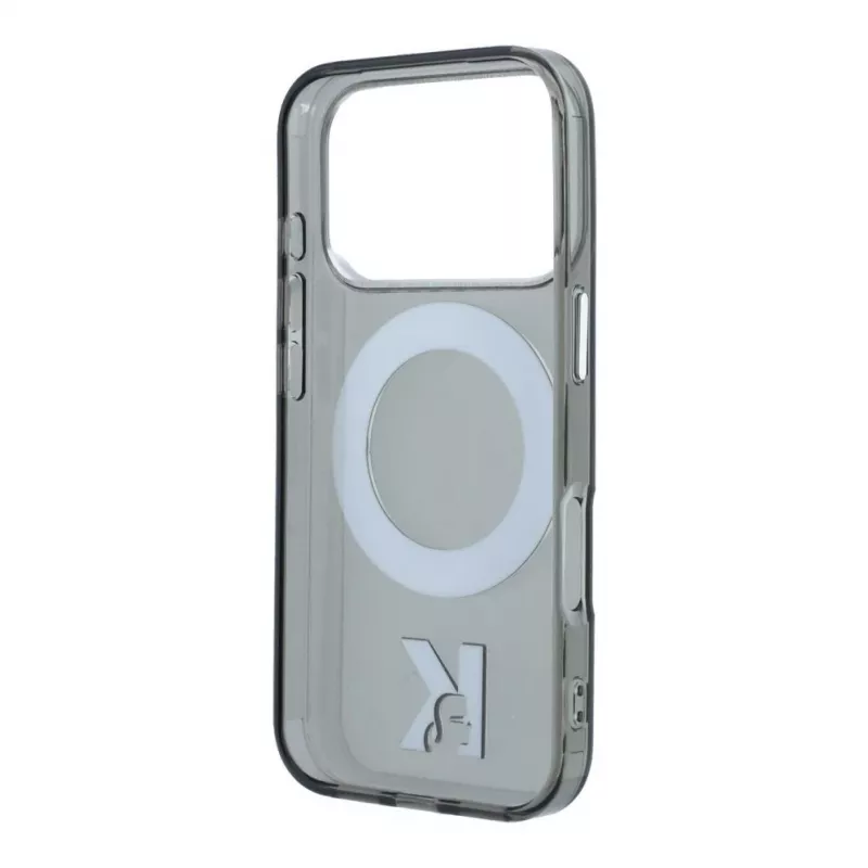 Karl Lagerfeld IML Ring Stand 360 Kameo Metal MagSafe Case for iPhone 18 Pro Max / 17 Pro Max - Black