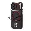 Karl Lagerfeld IML Ring Stand 360 Kameo Metal MagSafe Case for iPhone 18 Pro Max / 17 Pro Max Burgundy