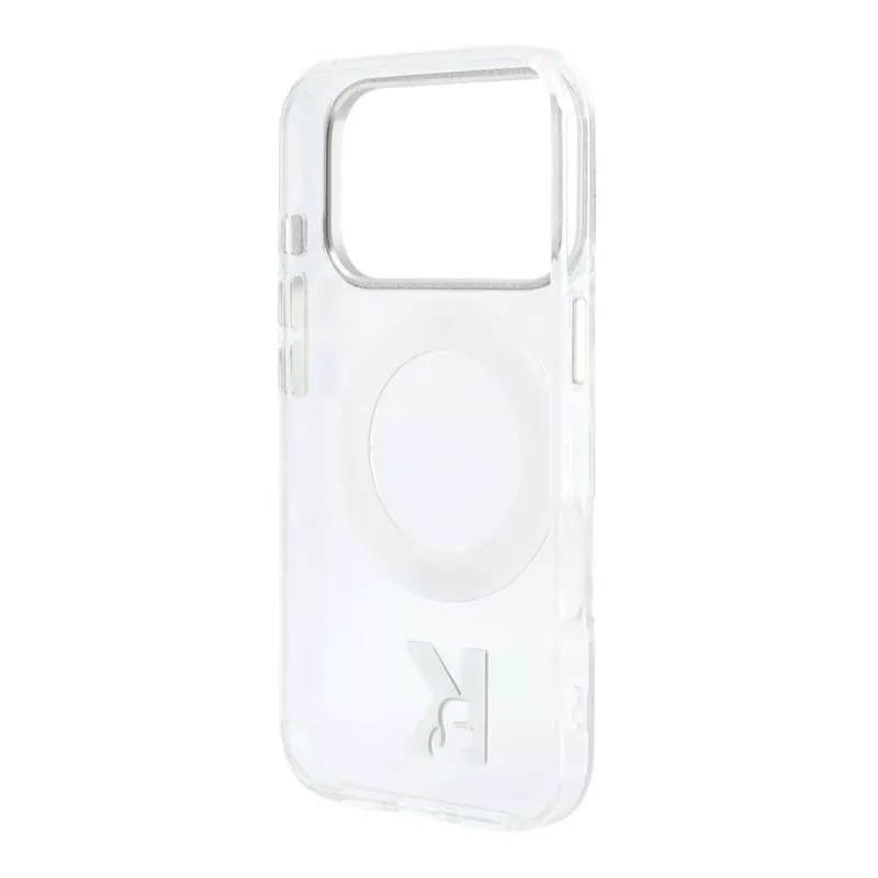 Karl Lagerfeld iPhone 18 Pro Max / 17 Pro Max MagSafe IML Ring Stand 360 Kameo Metal Transparent Case