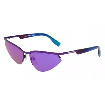 KARL LAGERFELD KL352S6117500 Unisex Rectangular Sunglasses Black/Grey 61mm