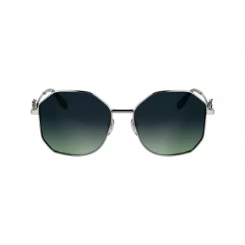 KARL LAGERFELD KL358S-041 Women's Sunglasses - Black Frame, Grey Lens, 57mm