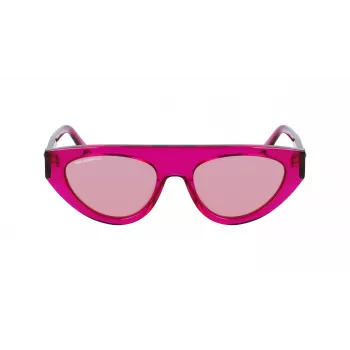 KARL LAGERFELD KL6043S-86 Women's Square Acetate Sunglasses Black/Grey 52mm