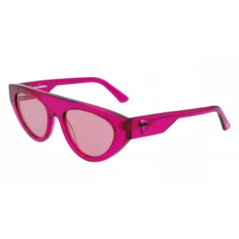 KARL LAGERFELD KL6043S-86 Women's Square Acetate Sunglasses Black/Grey 52mm
