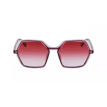 KARL LAGERFELD KL6083S-626 Women's Cat Eye Sunglasses Black Grey Gradient 56mm