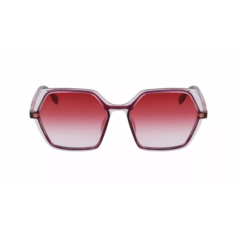 KARL LAGERFELD KL6083S-626 Women's Cat Eye Sunglasses Black Grey Gradient 56mm
