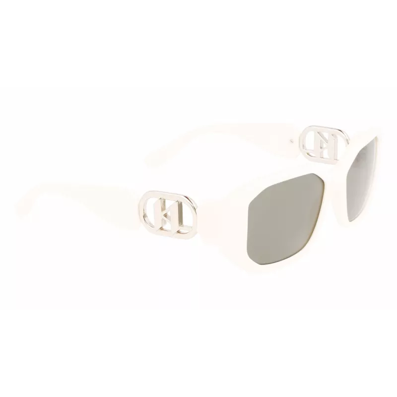 KARL LAGERFELD KL6085S-105 Women's Square Acetate Sunglasses Black/Grey 55/18/140 mm