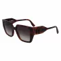 KARL LAGERFELD KL6098SN-240 Women's Square Acetate Sunglasses - Brown Havana Frame, Brown Gradient Lens - 52/19/140 mm