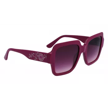 KARL LAGERFELD KL6104SR-501 Women's Square Sunglasses Black/Grey 53mm