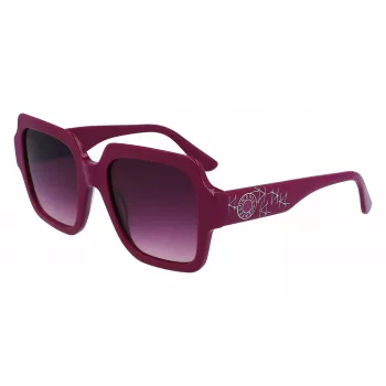 KARL LAGERFELD KL6104SR-501 Women's Square Sunglasses Black/Grey 53mm