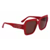 KARL LAGERFELD KL6104SR-600 Women's Cat Eye Sunglasses Shiny Red Grey Gradient 53mm