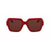 KARL LAGERFELD KL6104SR-600 Women's Cat Eye Sunglasses Shiny Red Grey Gradient 53mm