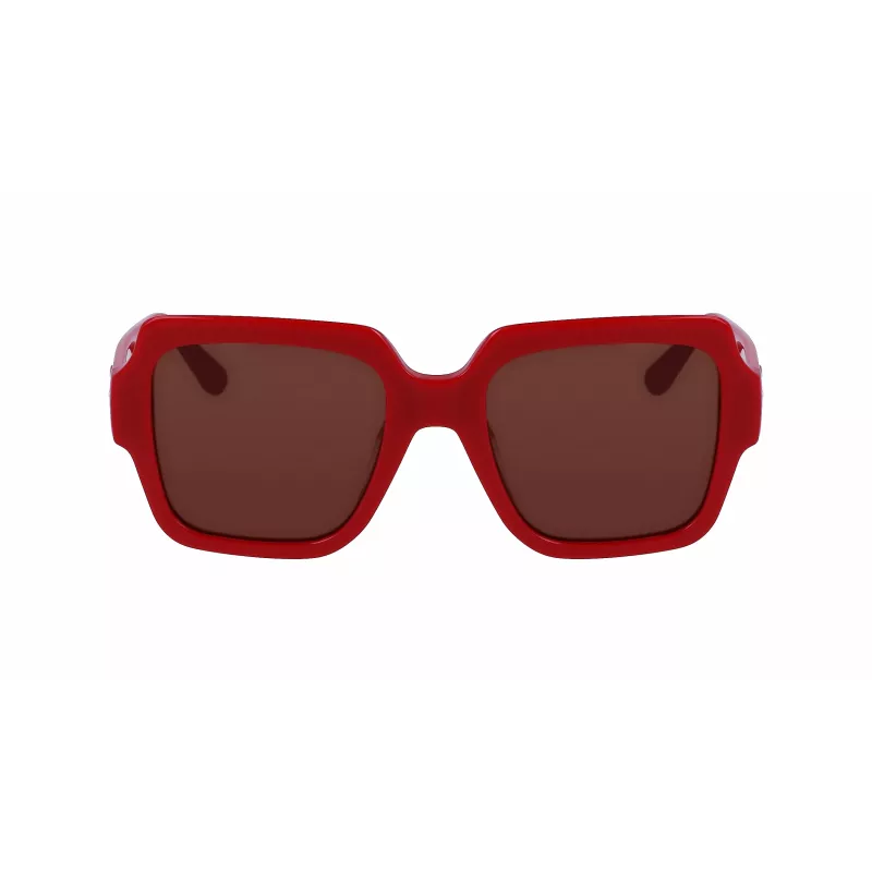 KARL LAGERFELD KL6104SR-600 Women's Cat Eye Sunglasses Shiny Red Grey Gradient 53mm