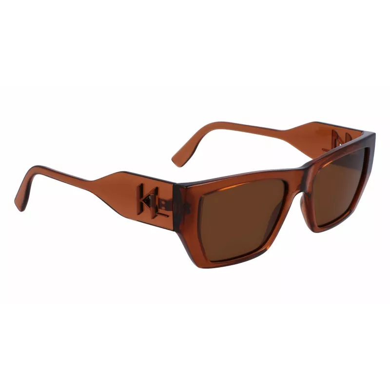 KARL LAGERFELD KL6123S541824 Unisex Sunglasses, Shiny Black Frame, Grey Lens, 54/18/140 mm