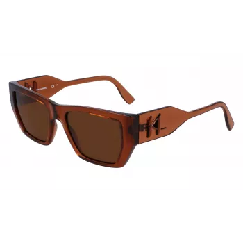 KARL LAGERFELD KL6123S541824 Unisex Sunglasses, Shiny Black Frame, Grey Lens, 54/18/140 mm
