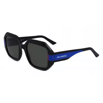 KARL LAGERFELD KL6124S-001 Women's Cat Eye Sunglasses Black/Grey 53mm