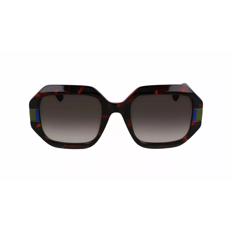 KARL LAGERFELD KL6124S-240 Women's Square Acetate Sunglasses Brown Havana 53mm