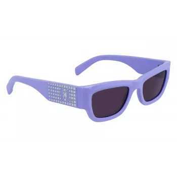 KARL LAGERFELD KL6141S522154 Women's Cat Eye Sunglasses - Black Acetate Frame, Grey Gradient Lens, 52mm