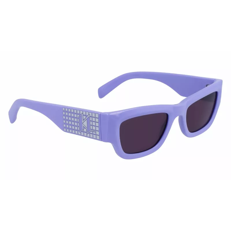 KARL LAGERFELD KL6141S522154 Women's Cat Eye Sunglasses - Black Acetate Frame, Grey Gradient Lens, 52mm
