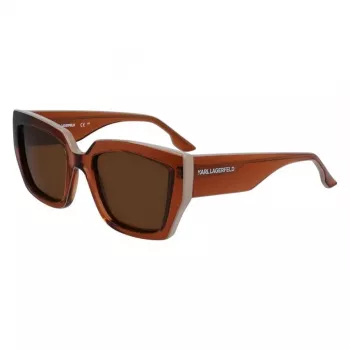 KARL LAGERFELD KL6143S-246 Women's Sunglasses Havana Brown Tortoise Acetate Frame Brown Gradient Lens 53mm
