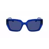 KARL LAGERFELD KL6143S-400 Women's Square Acetate Sunglasses, Dark Blue Frame, Grey Gradient Lens, 53mm