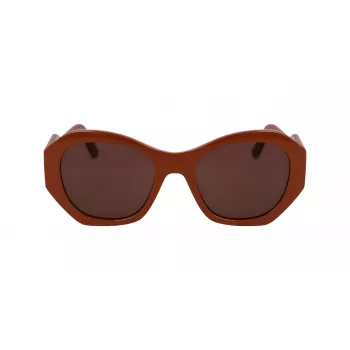 KARL LAGERFELD KL6146S-200 Women's Square Sunglasses Havana Acetate Brown Gradient Lens 54mm