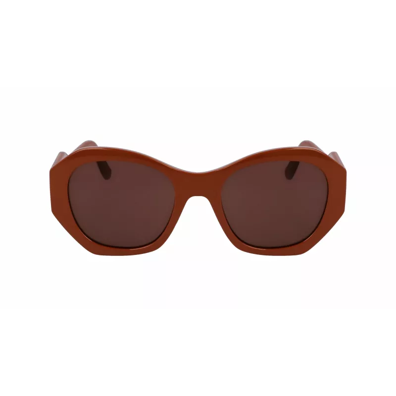 KARL LAGERFELD KL6146S-200 Women's Square Sunglasses Havana Acetate Brown Gradient Lens 54mm