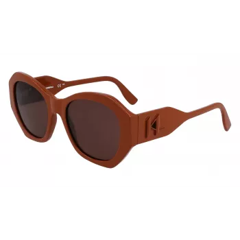 KARL LAGERFELD KL6146S-200 Women's Square Sunglasses Havana Acetate Brown Gradient Lens 54mm