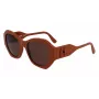 KARL LAGERFELD KL6146S-200 Women's Square Sunglasses Havana Acetate Brown Gradient Lens 54mm
