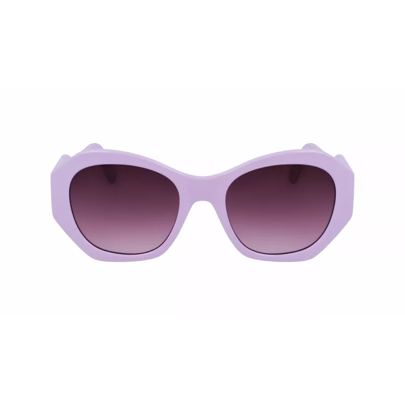 KARL LAGERFELD KL6146S-516 Women's Square Sunglasses - Black Frame Grey Gradient Lens 54/20/140 mm