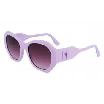 KARL LAGERFELD KL6146S-516 Women's Square Sunglasses - Black Frame Grey Gradient Lens 54/20/140 mm