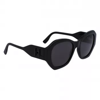 KARL LAGERFELD KL6146SN-1 Women's Sunglasses - Square Cat-Eye Acetate Frame - UV400 Protection - 54mm Lens