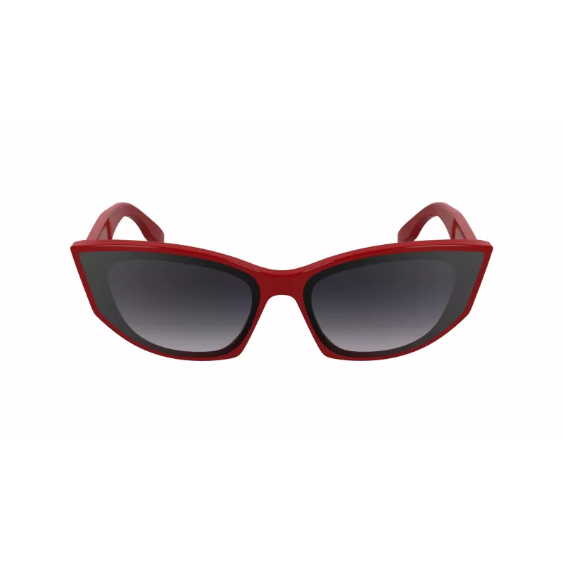 KARL LAGERFELD KL6162S-600 Women's Butterfly Sunglasses - Red/Burgundy Acetate Frame, Gradient Brown Lenses, 64/14/140 mm