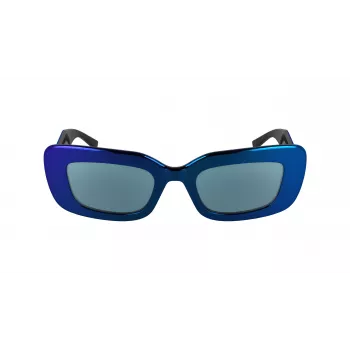 KARL LAGERFELD KL6164S-400 Women's Cat Eye Sunglasses Transparent Blue Grey Gradient 50 mm