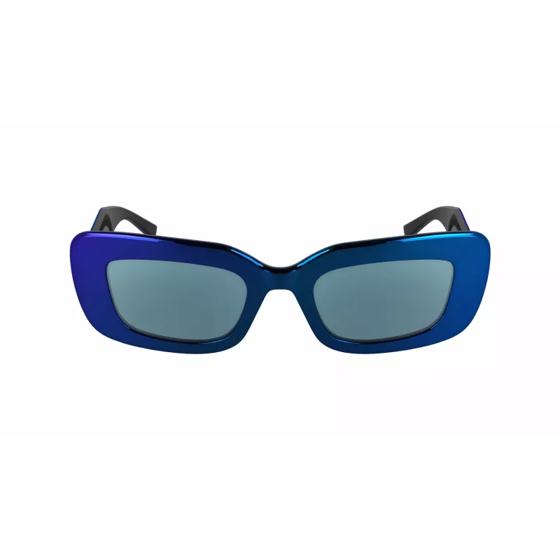 KARL LAGERFELD KL6164S-400 Women's Cat Eye Sunglasses Transparent Blue Grey Gradient 50 mm