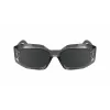 KARL LAGERFELD KL6167S-020 Women's Square Sunglasses - Black Acetate Frame, Grey Smoke Lens, 53mm