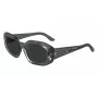 KARL LAGERFELD KL6167S-020 Women's Square Sunglasses - Black Acetate Frame, Grey Smoke Lens, 53mm