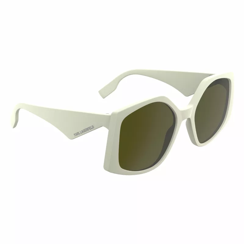 KARL LAGERFELD KL6208S-105 Women's Sunglasses - Black Acetate Frame, Grey Polycarbonate Lenses, 55mm