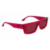 KARL LAGERFELD KLJ6147S Unisex Square Sunglasses - Black Acetate Frame Grey Polycarbonate Lens 56mm