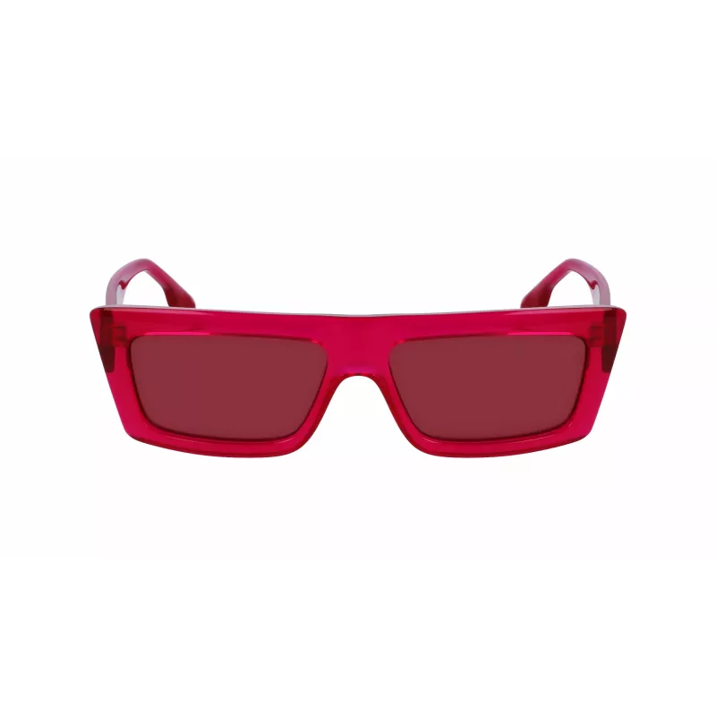 KARL LAGERFELD KLJ6147S Unisex Square Sunglasses - Black Acetate Frame Grey Polycarbonate Lens 56mm