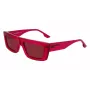 KARL LAGERFELD KLJ6147S Unisex Square Sunglasses - Black Acetate Frame Grey Polycarbonate Lens 56mm