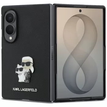 Karl Lagerfeld PU Saffiano Karl and Choupette Case for Samsung Galaxy Z Fold8 Black