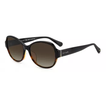 Kate Spade Addilynn Women's Sunglasses - Black Acetate Frame, Grey Gradient Lens - 57/17/145 mm