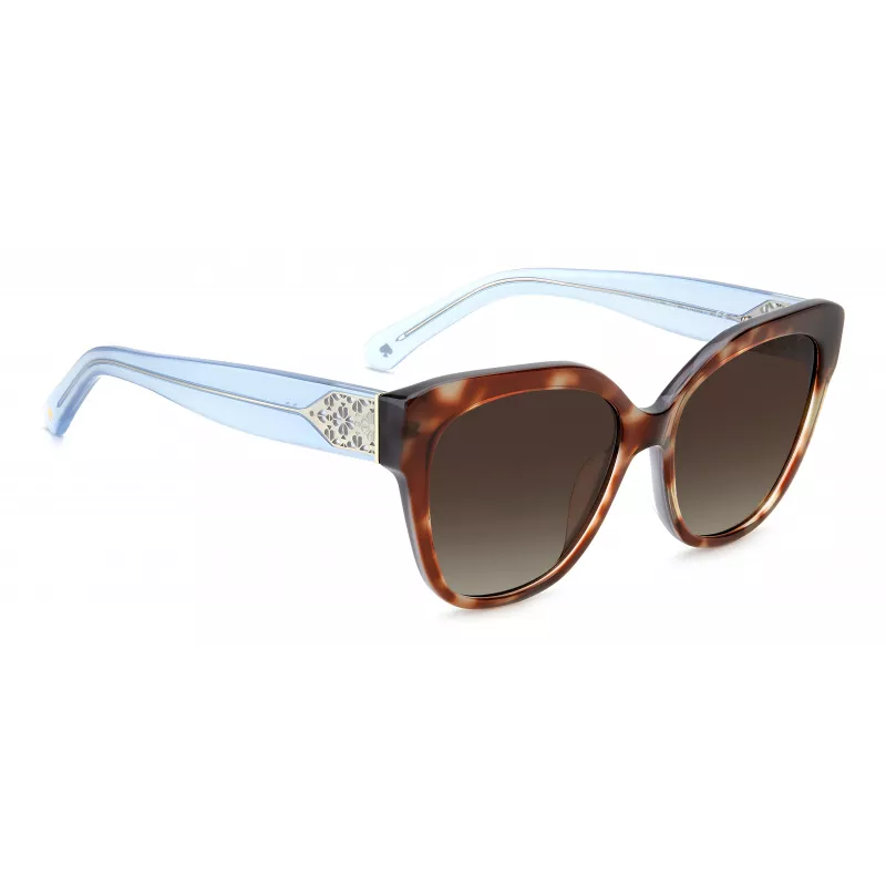 KATE SPADE SAVANNAGSIPRF Women's Sunglasses - Havana Acetate Frame, Brown Gradient Lens, 57/17/140 mm