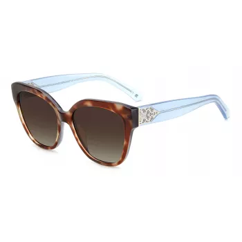 KATE SPADE SAVANNAGSIPRF Women's Sunglasses - Havana Acetate Frame, Brown Gradient Lens, 57/17/140 mm