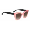 KATE SPADE Women's BELA Cat Eye Sunglasses Black Acetate Grey Gradient Lens 50mm