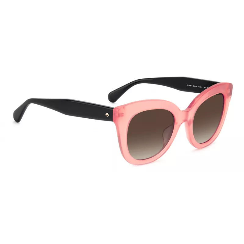 KATE SPADE Women's BELA Cat Eye Sunglasses Black Acetate Grey Gradient Lens 50mm