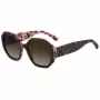 KATE SPADE Women's Flynnieg/S Square Sunglasses - Black Acetate Frame, Grey Polycarbonate Lenses, UV400 Protection (54/20/140 mm)