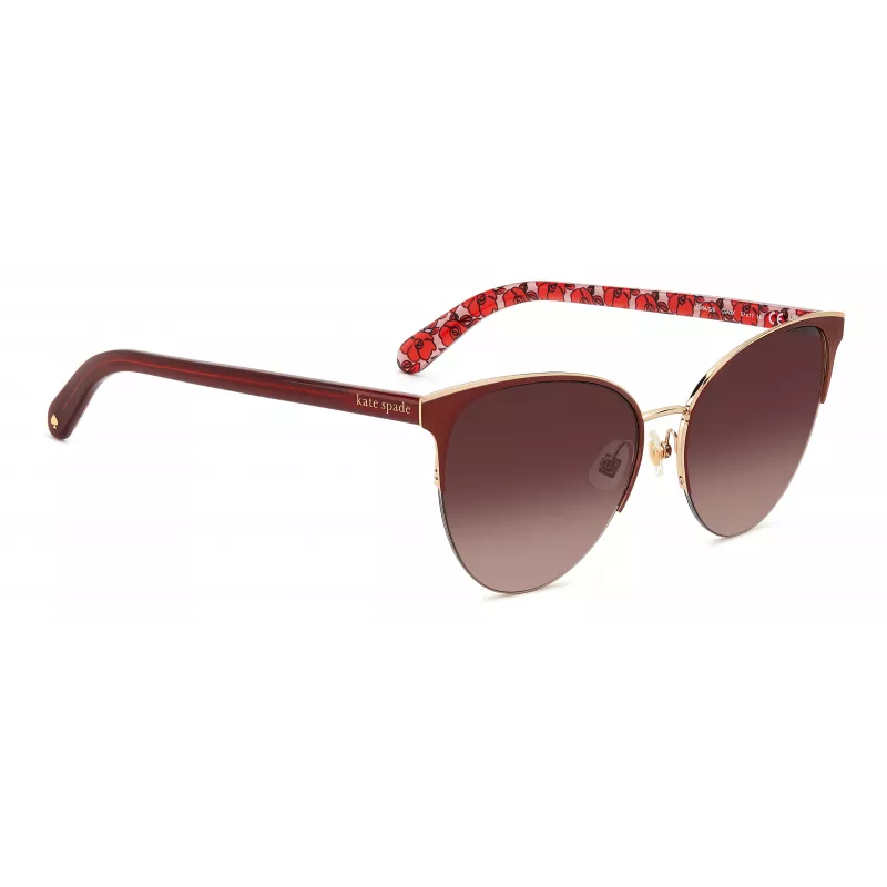 KATE SPADE Women's Izara Cat Eye Sunglasses - Black Acetate Frame with Grey Gradient Lens - 57/17/140 mm