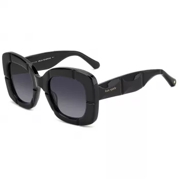 KATE SPADE Women's Josey Sunglasses - Black Acetate Frame, Grey Gradient Lens, 50mm