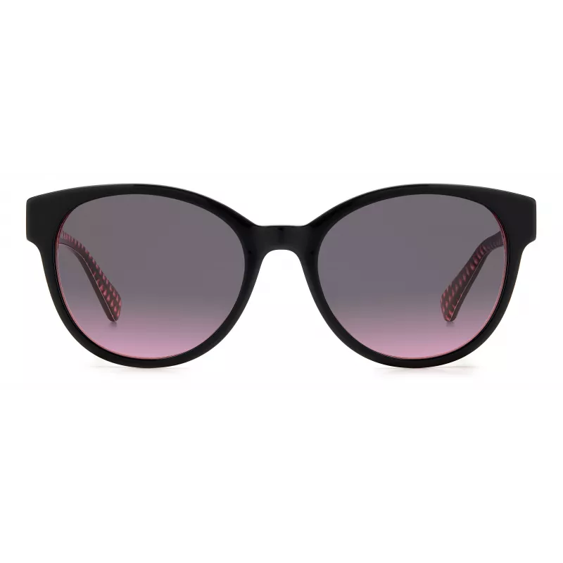 KATE SPADE Women's Nathalie GS807 Sunglasses - Black Acetate Frame Grey Gradient Lens 55/17/140 mm